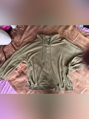 Women's Camel Brown Hooded Sweater